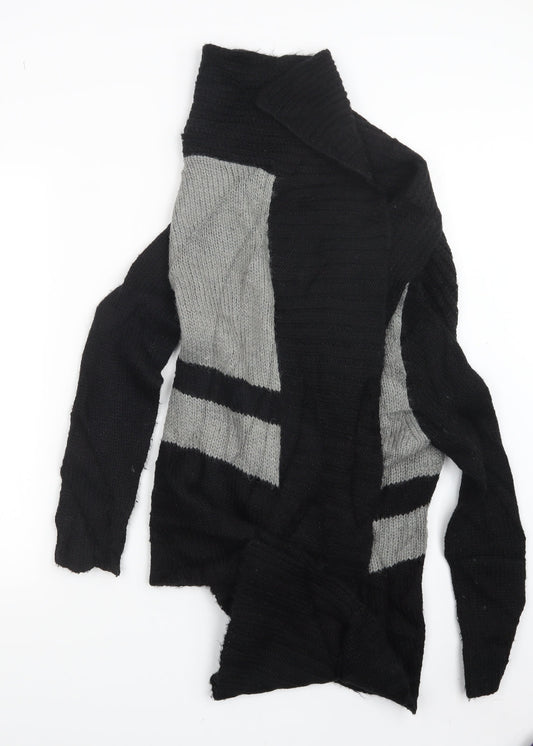 Womens UK Size 10 Warehouse Black Cardigan Jumper