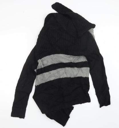 Womens UK Size 10 Warehouse Black Cardigan Jumper