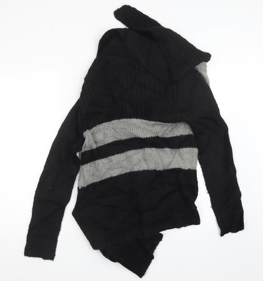 Womens UK Size 10 Warehouse Black Cardigan Jumper