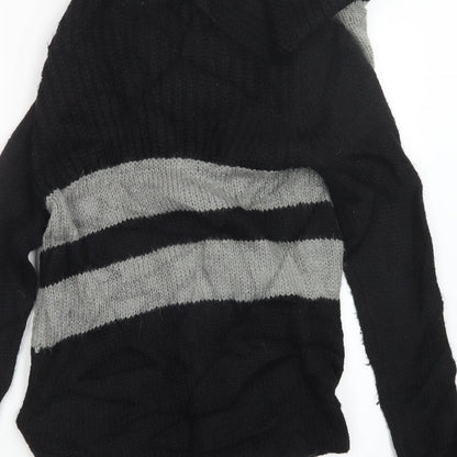 Womens UK Size 10 Warehouse Black Cardigan Jumper
