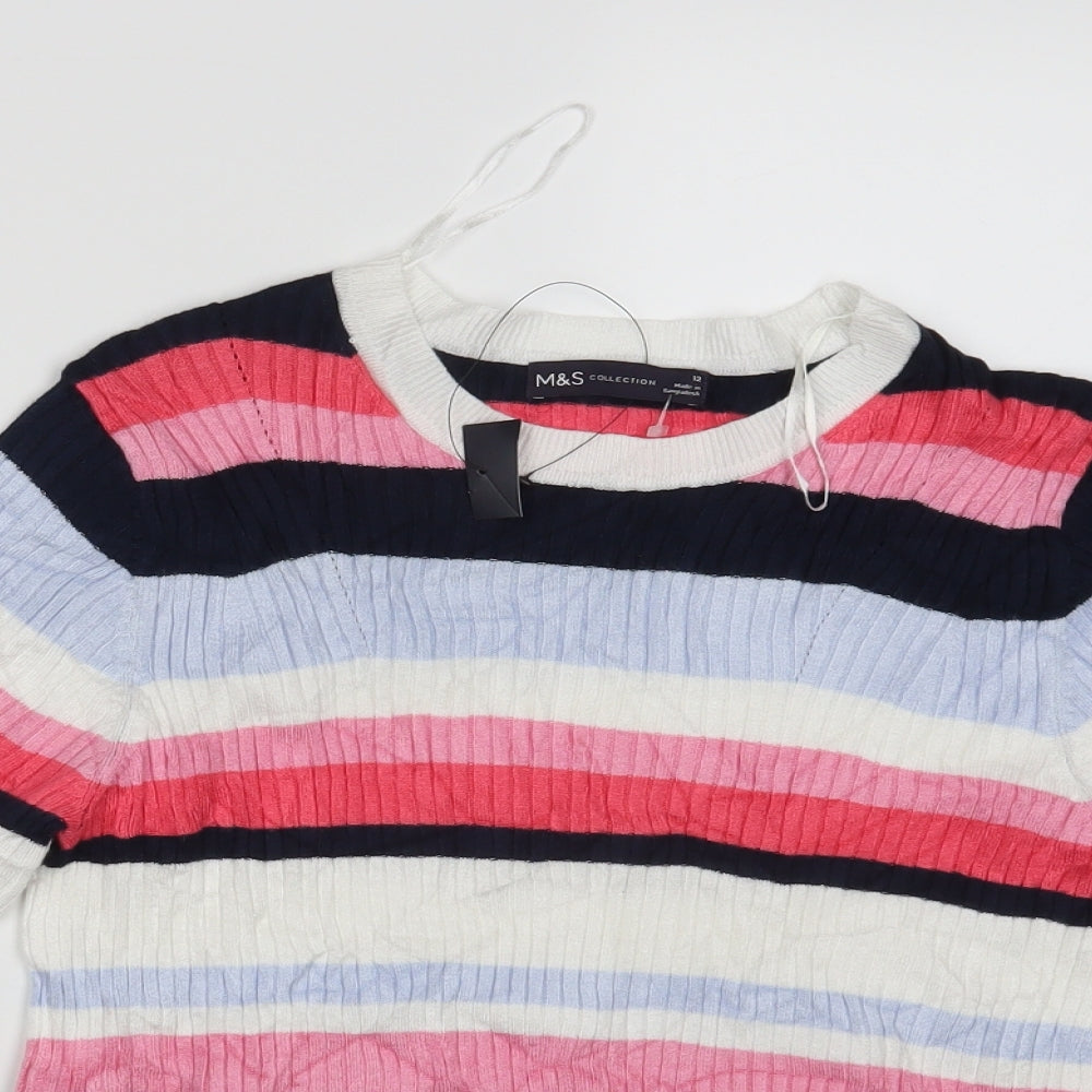 Womens UK Size 12 M&S Multicoloured Pullover Jumper