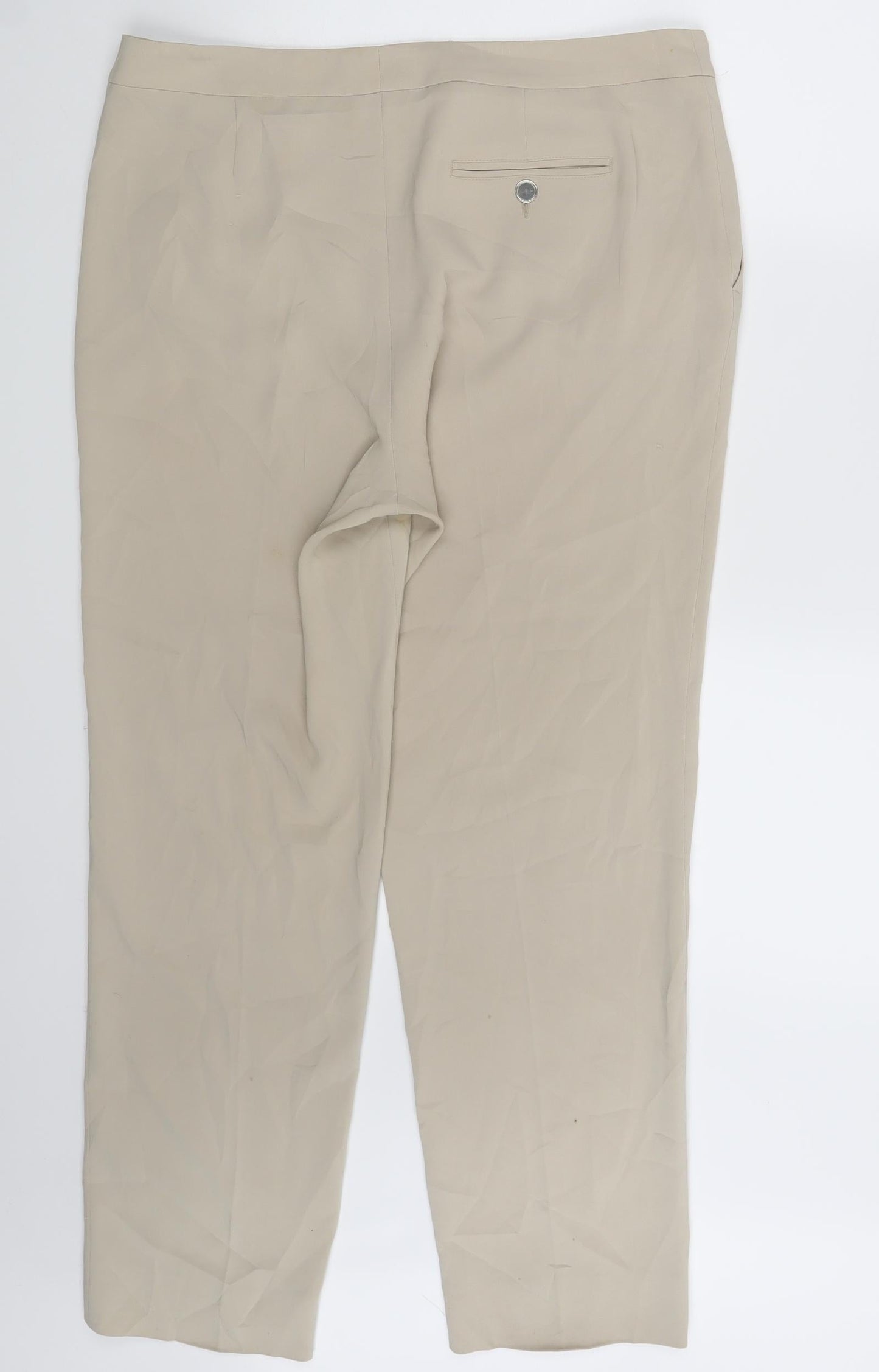 Womens UK Size 18 Marcona Regular Fit Chino Beige Trousers