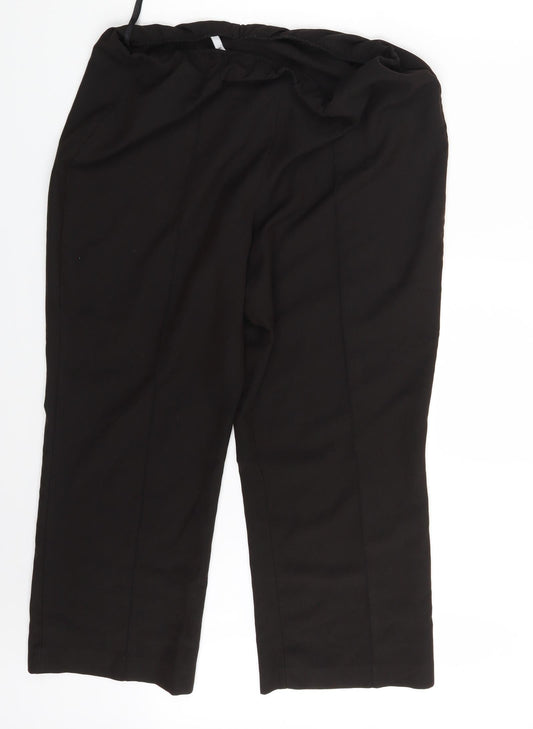 Womens UK Size 16 Preworn Regular Fit Dress Pants Brown Trousers