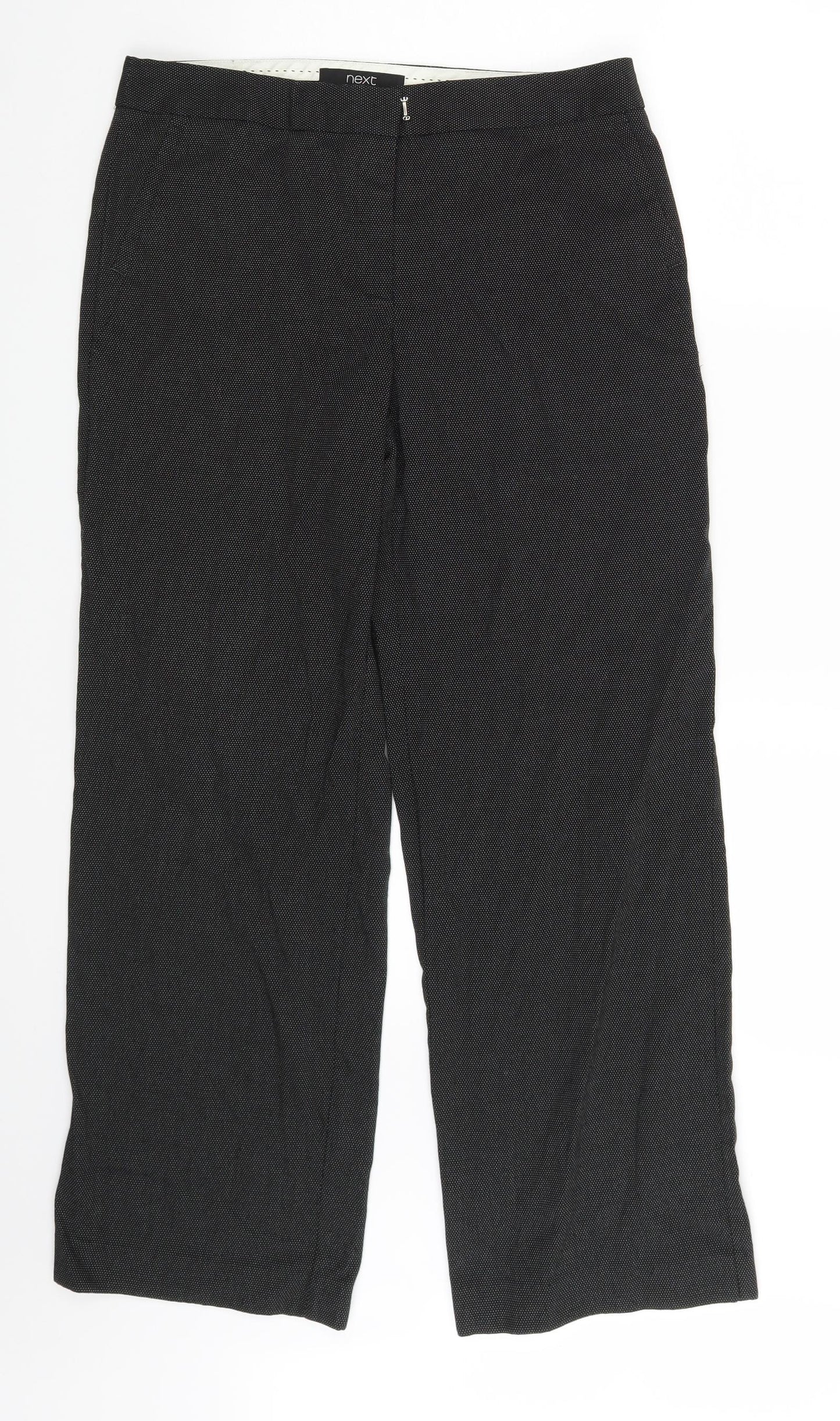 Womens UK Size 12 NEXT Regular Fit Dress Pants Black Trousers