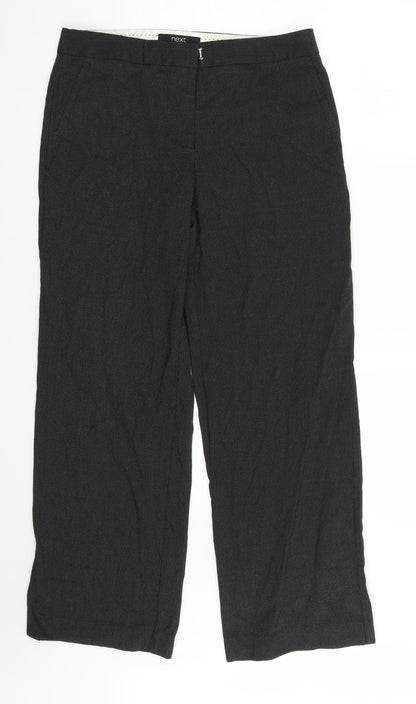 Womens UK Size 12 NEXT Regular Fit Dress Pants Black Trousers