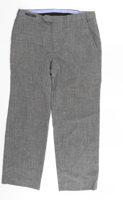 M&S Mens Grey   Trousers  Size 34 in L29 in