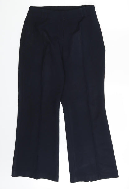 Womens UK Size 28 in F&F Regular Fit Dress Pants Blue Trousers