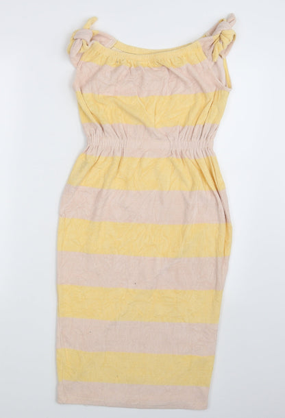 H&M Womens Pink Striped  T-Shirt Dress  Size 4