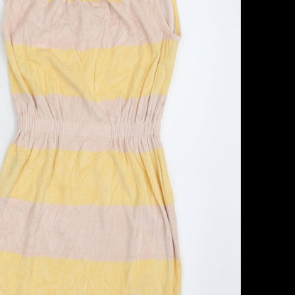 H&M Womens Pink Striped  T-Shirt Dress  Size 4