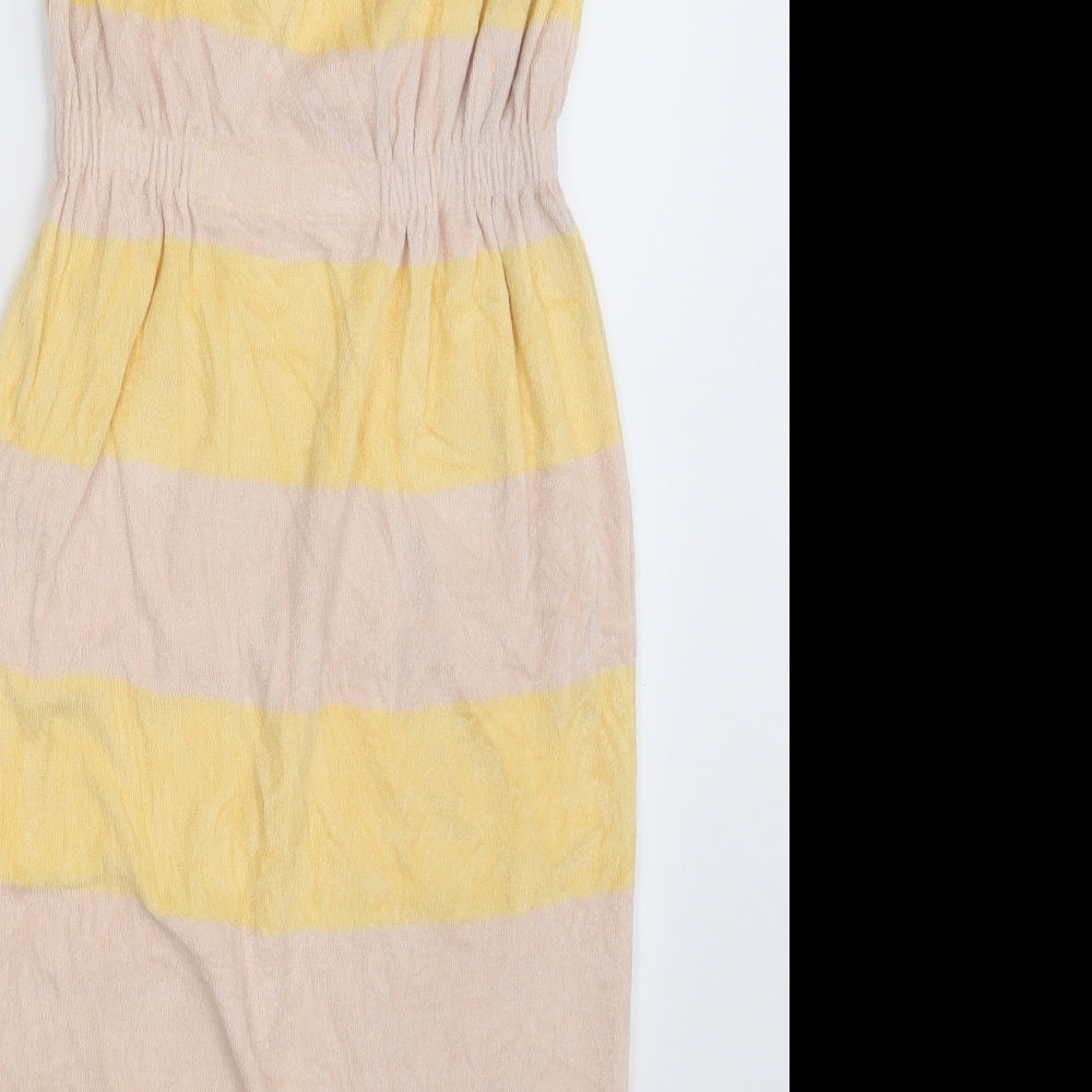 H&M Womens Pink Striped  T-Shirt Dress  Size 4