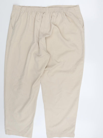 Womens UK Size 40 in Preworn Regular Fit Dress Pants Beige Trousers