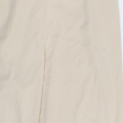 Womens UK Size 40 in Preworn Regular Fit Dress Pants Beige Trousers