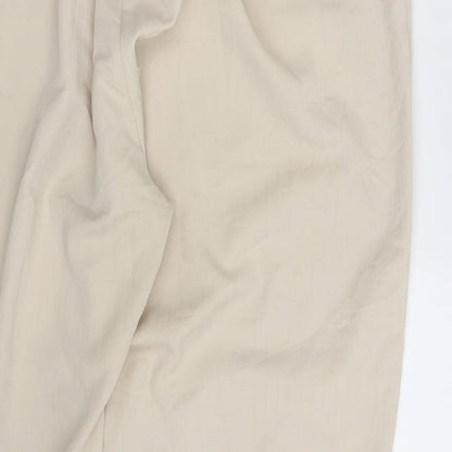 Womens UK Size 40 in Preworn Regular Fit Dress Pants Beige Trousers