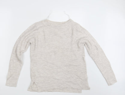 Womens UK Size 8 M&Co Beige Pullover Jumper