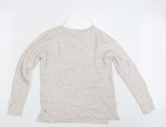 Womens UK Size 8 M&Co Beige Pullover Jumper