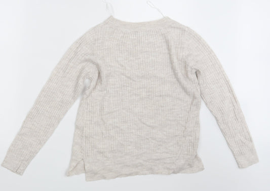 Womens UK Size 8 M&Co Beige Pullover Jumper