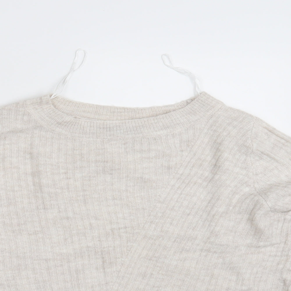 Womens UK Size 8 M&Co Beige Pullover Jumper