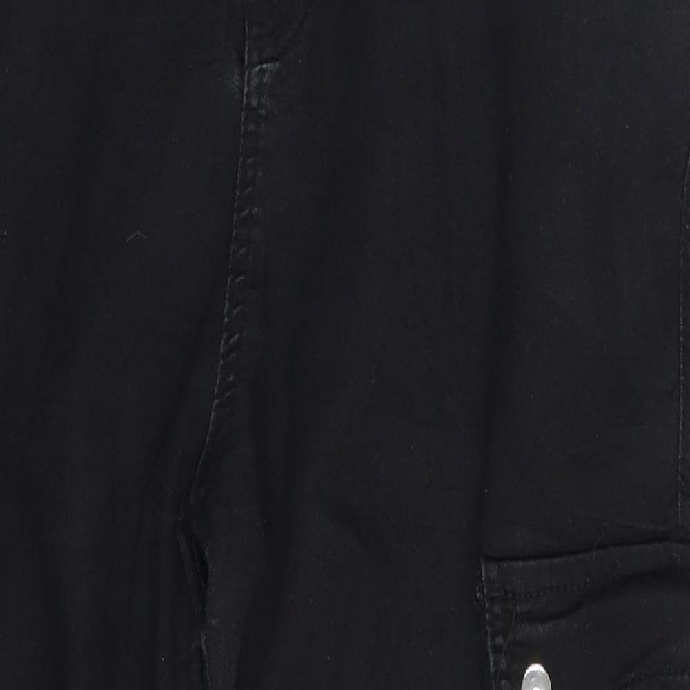 Select Womens Black  Denim Carrot Trousers Size 16 L28 in