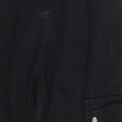 Select Womens Black  Denim Carrot Trousers Size 16 L28 in