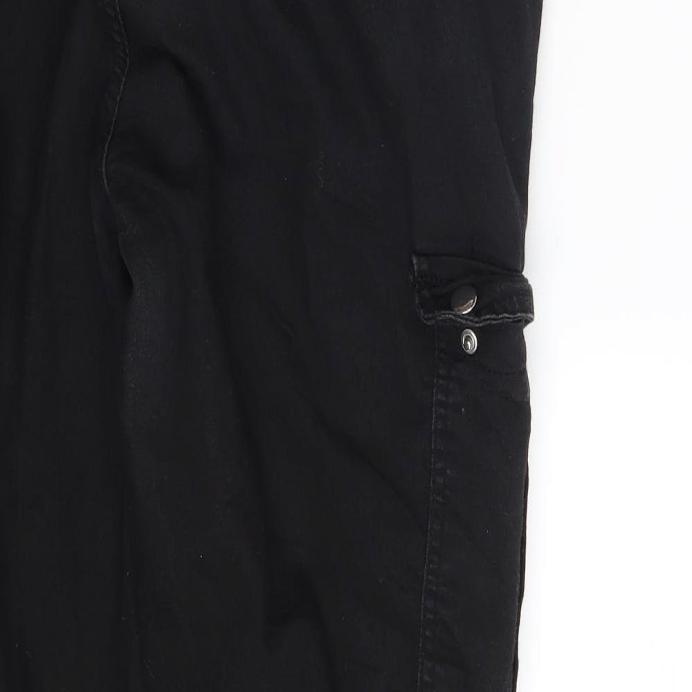 Select Womens Black  Denim Carrot Trousers Size 16 L28 in