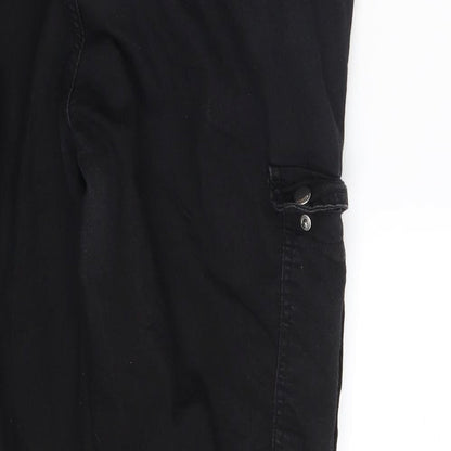 Select Womens Black  Denim Carrot Trousers Size 16 L28 in