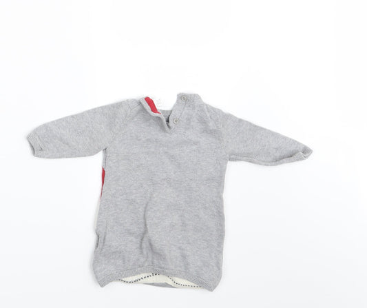 Lupilo Girls Grey   Pullover Jumper Size 3-6 Months