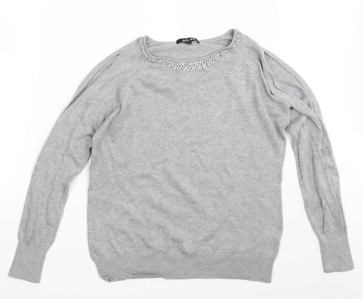 Bella Vere Womens Grey   Pullover Jumper Size 16