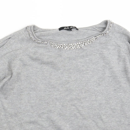 Bella Vere Womens Grey   Pullover Jumper Size 16