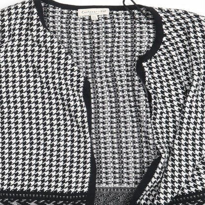 F&F Womens Black Argyle/Diamond  Cardigan Jumper Size 8