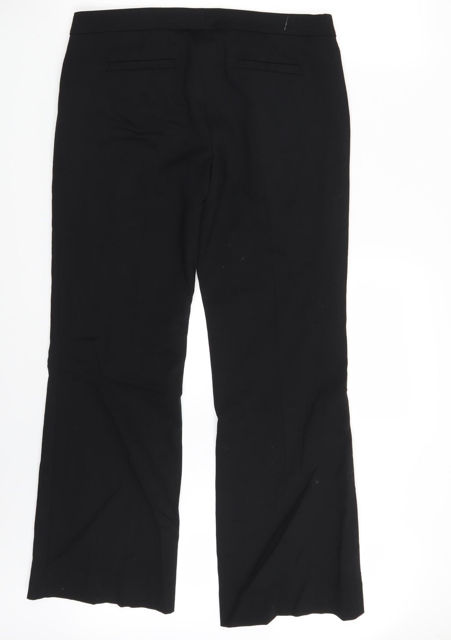 Womens UK Size 12 Warehouse Regular Fit Dress Pants Black Trousers