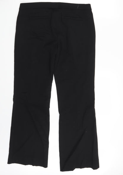 Womens UK Size 12 Warehouse Regular Fit Dress Pants Black Trousers