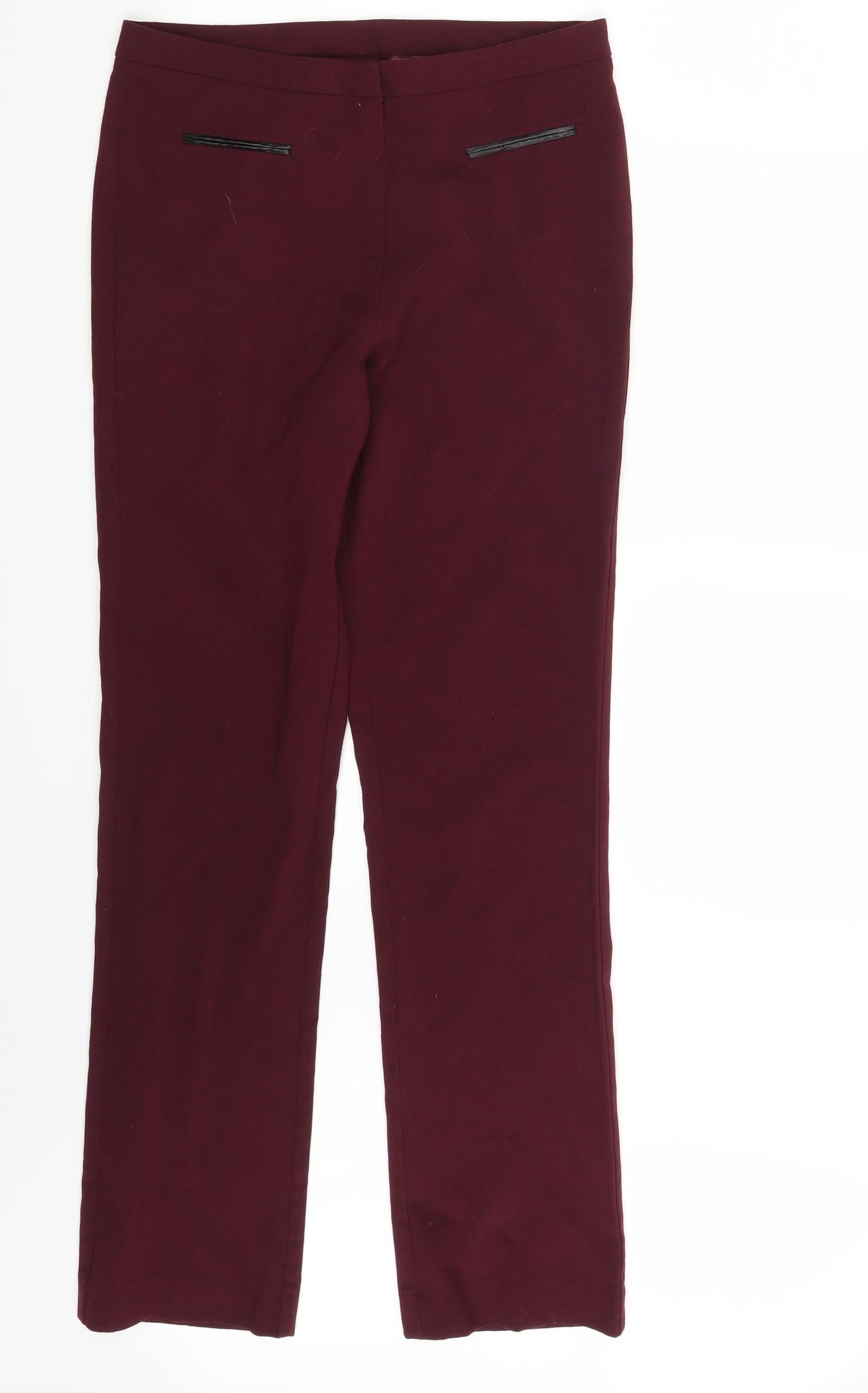 Womens UK Size 10 Epilogue Regular Fit Dress Pants Purple Trousers
