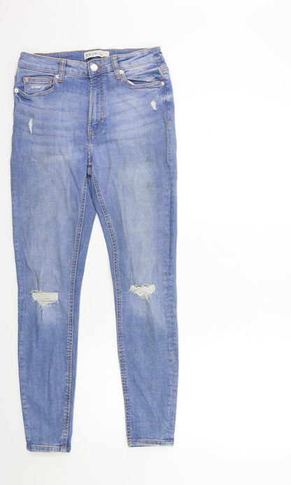 Denim & Co. Womens Blue  Denim Skinny Jeans Size 10 L27 in