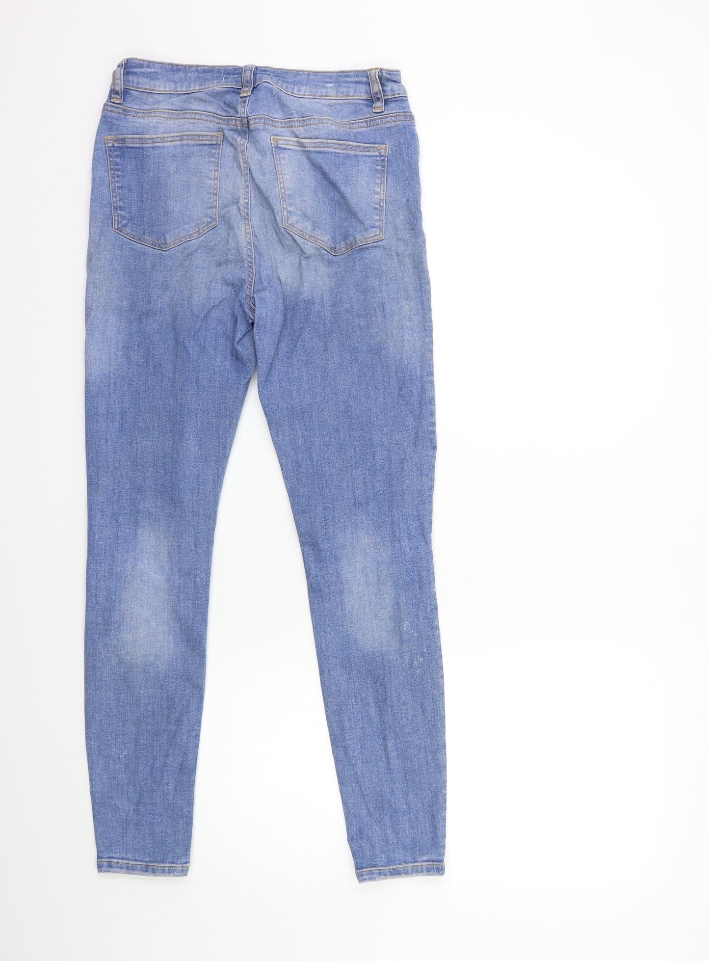 Denim & Co. Womens Blue  Denim Skinny Jeans Size 10 L27 in