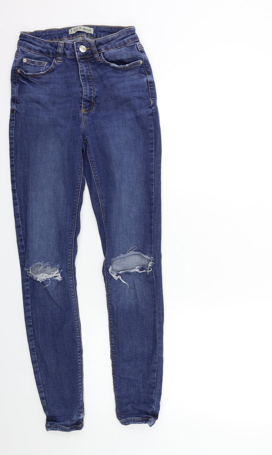 Denim & Co. Womens Blue  Denim Skinny Jeans Size 8 L28 in