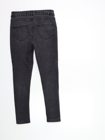 George Womens Black  Denim Skinny Jeans Size 8 L25 in