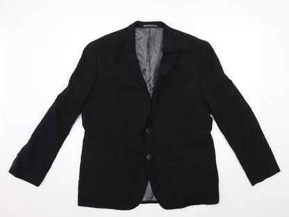 Mens UK Size 44 Cedar Wood State Regular Black Suit Jacket