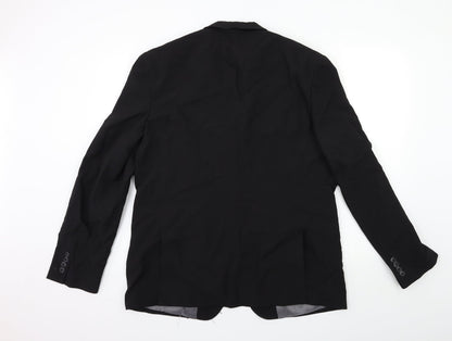 Mens UK Size 44 Cedar Wood State Regular Black Suit Jacket
