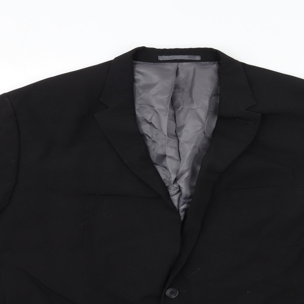 Mens UK Size 44 Cedar Wood State Regular Black Suit Jacket