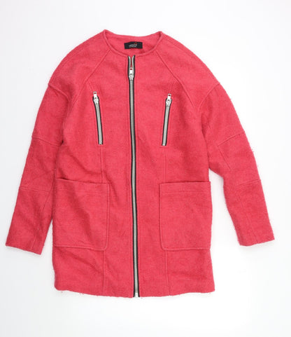 LONDON EVE Womens Pink   Overcoat Coat Size 10