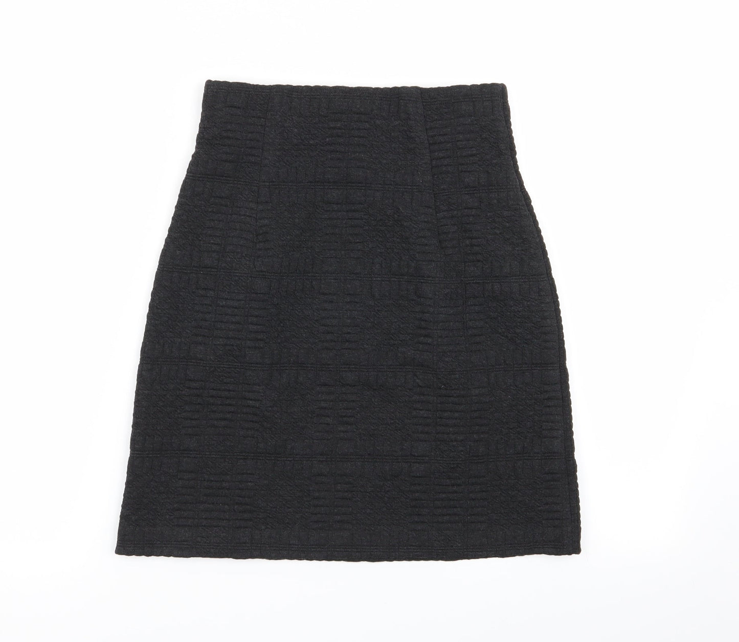 M&S Womens Grey   Mini Skirt Size 6  - Stretch waistband