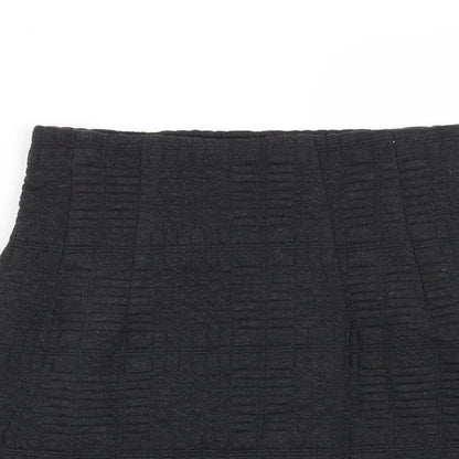 M&S Womens Grey   Mini Skirt Size 6  - Stretch waistband