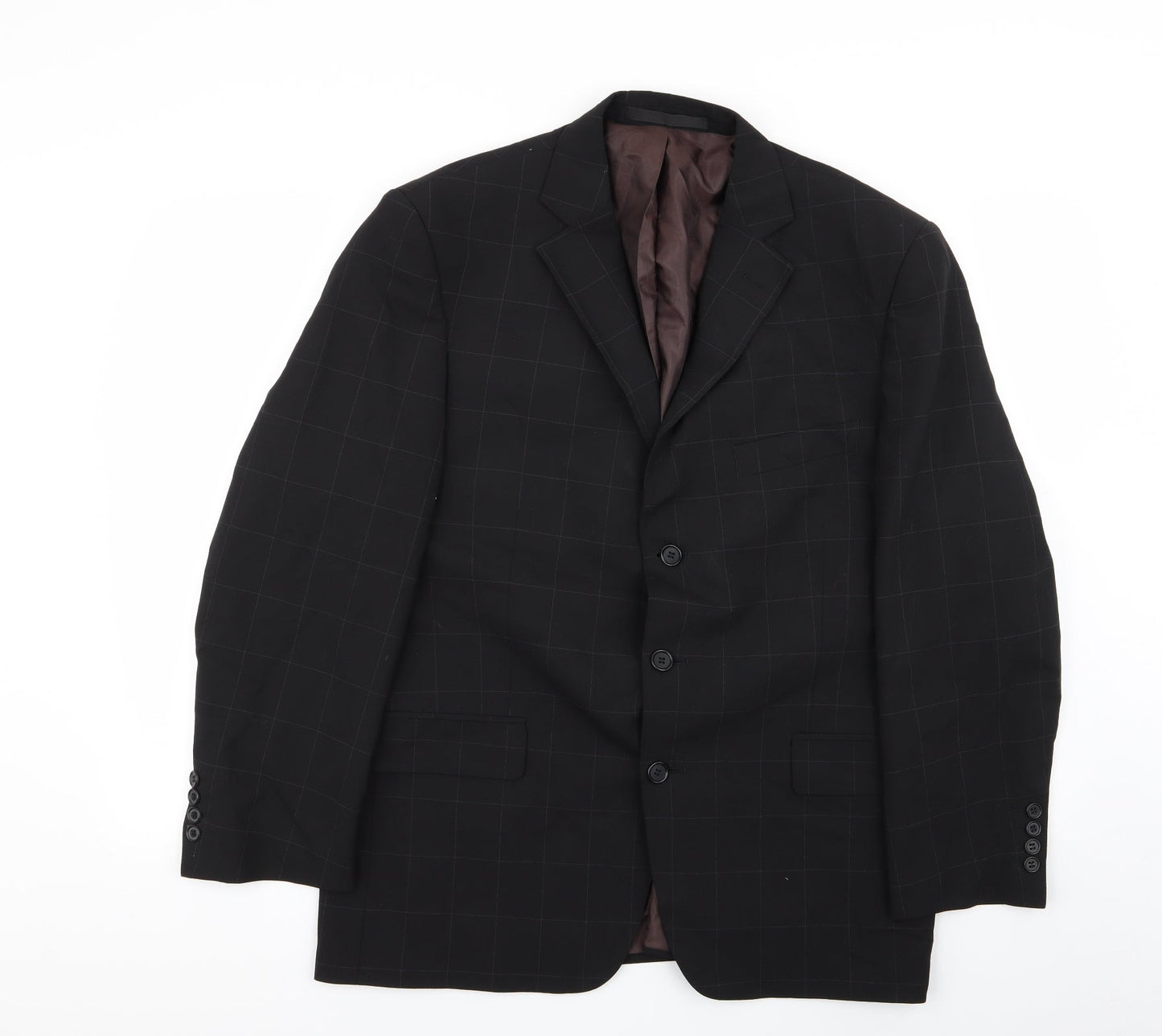 Mens UK Size 42 M&S Regular Black Suit Jacket