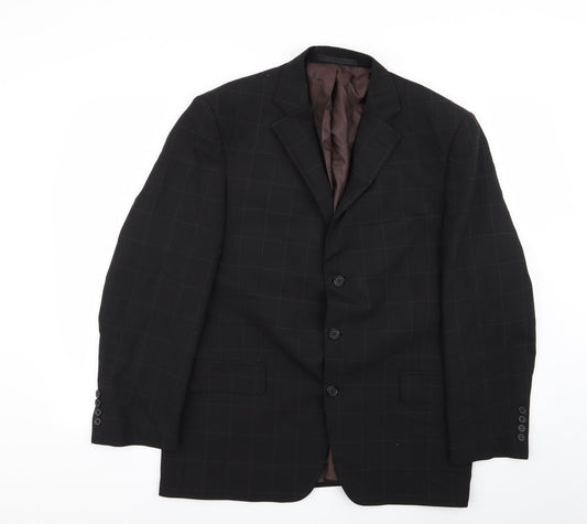 Mens UK Size 42 M&S Regular Black Suit Jacket