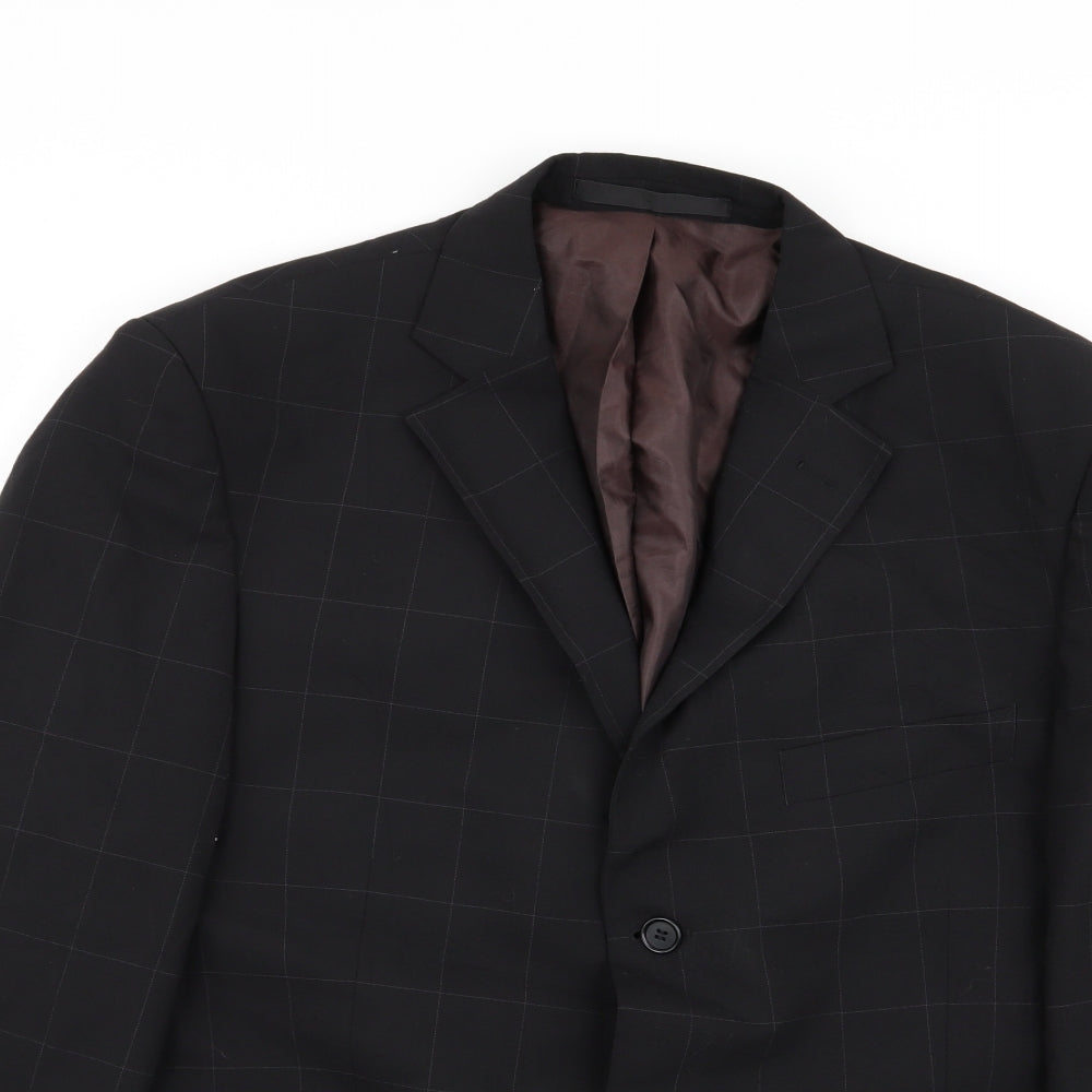 Mens UK Size 42 M&S Regular Black Suit Jacket