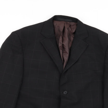 Mens UK Size 42 M&S Regular Black Suit Jacket