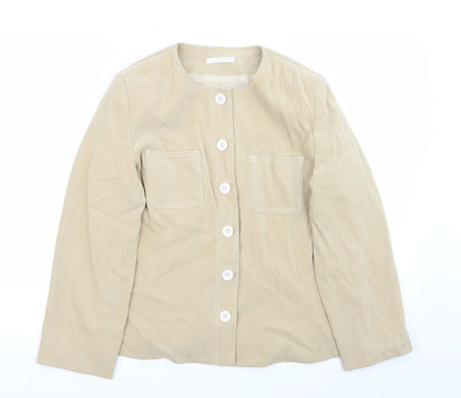M&S Womens Beige   Jacket Blazer Size 14