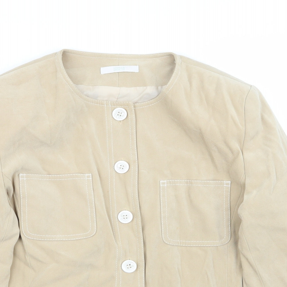 M&S Womens Beige   Jacket Blazer Size 14