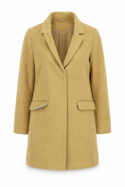 Womens UK Size 6 Topshop Yellow Overcoat