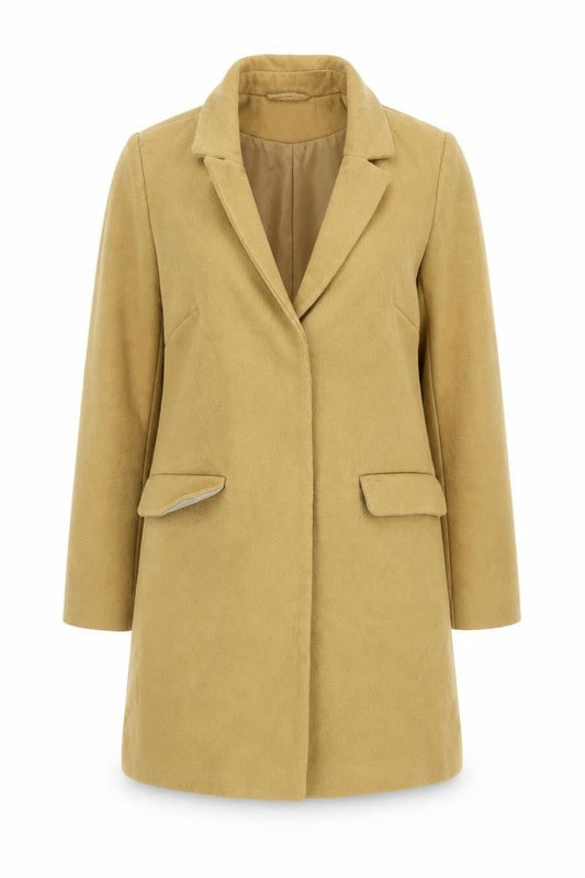 Womens UK Size 6 Topshop Yellow Overcoat